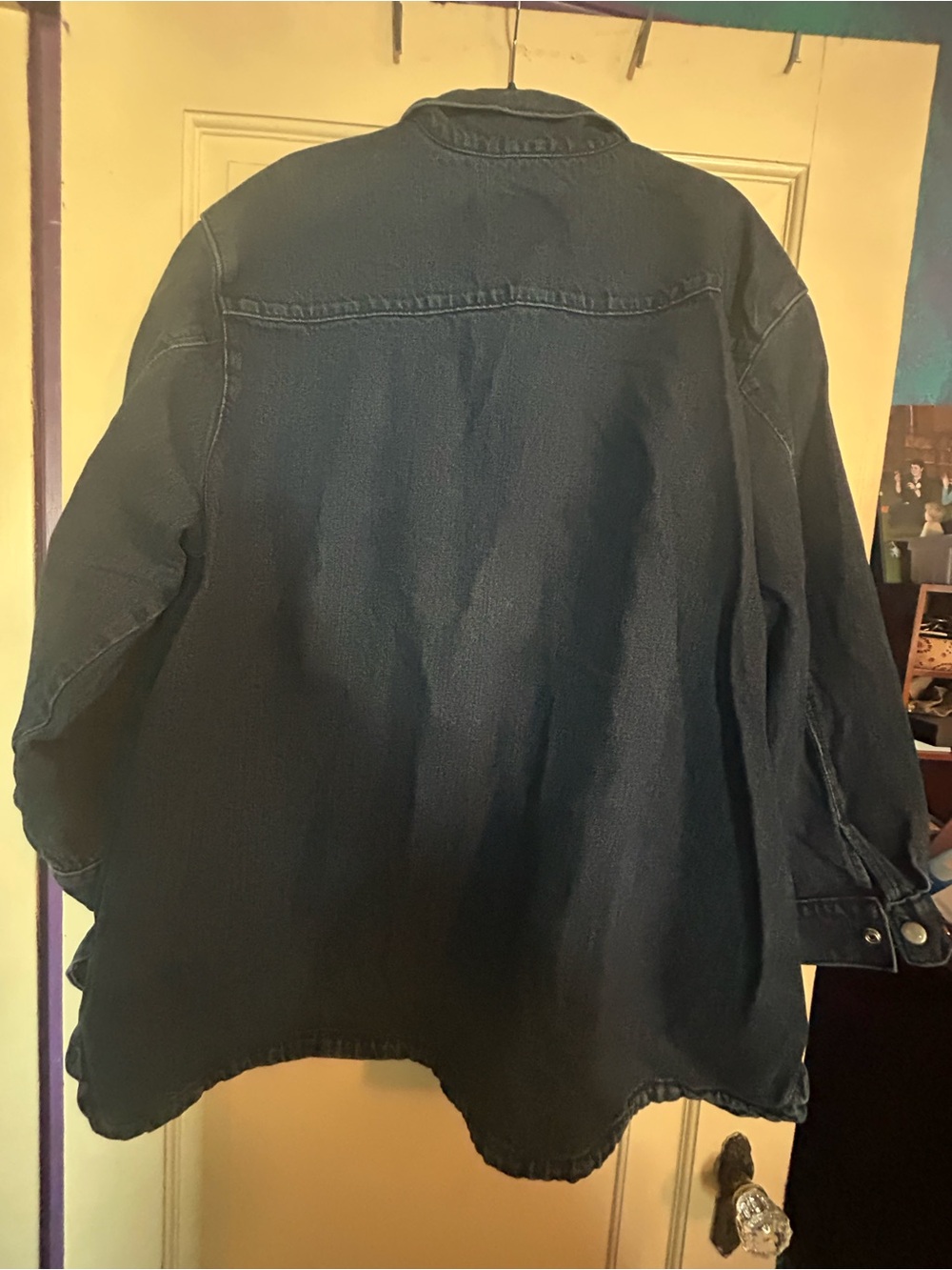 Old Navy Dark Indigo Denim Shirt Jacket - Picture 6 of 10